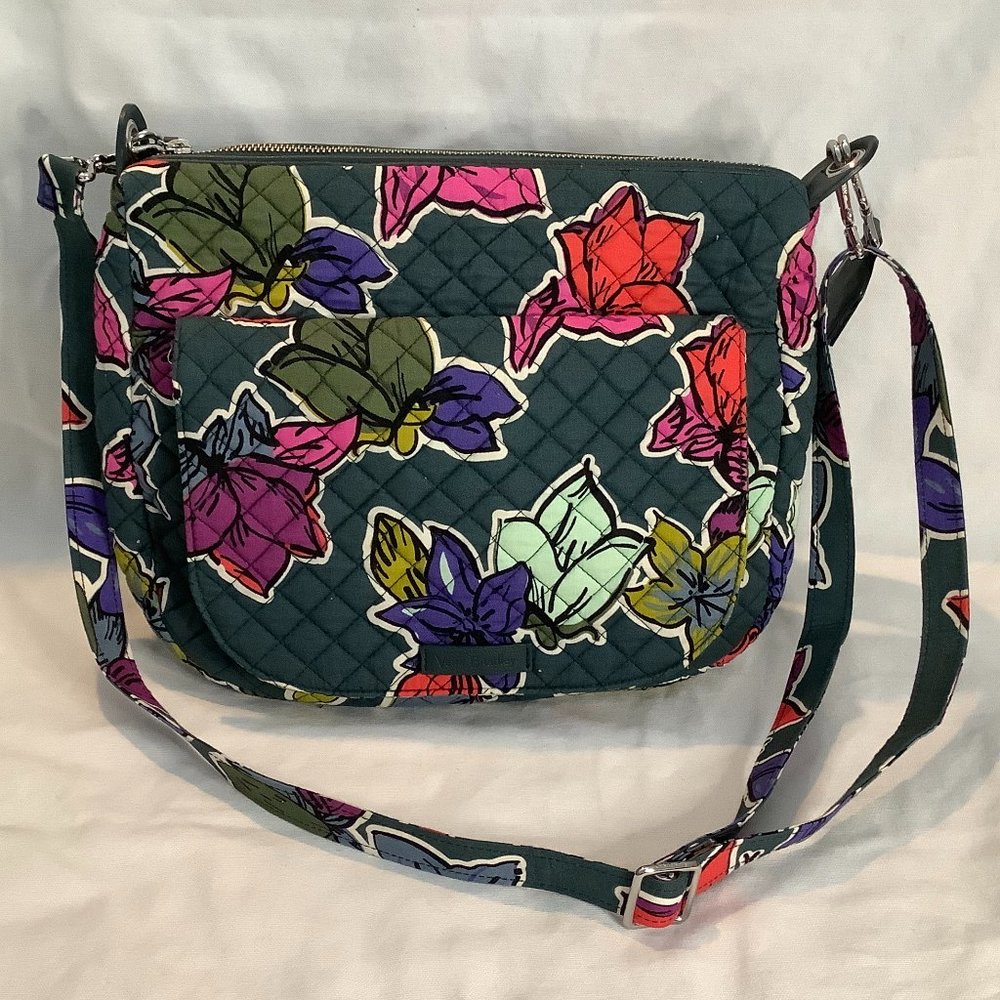 Vera Bradley Carson Shoulder Bag in Falling Flowers
